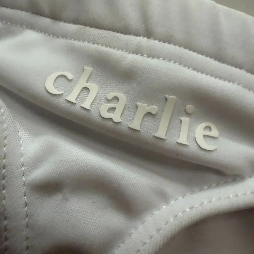 Charlie By MZ Mens Classic Body Swim Thong Color White Size Large